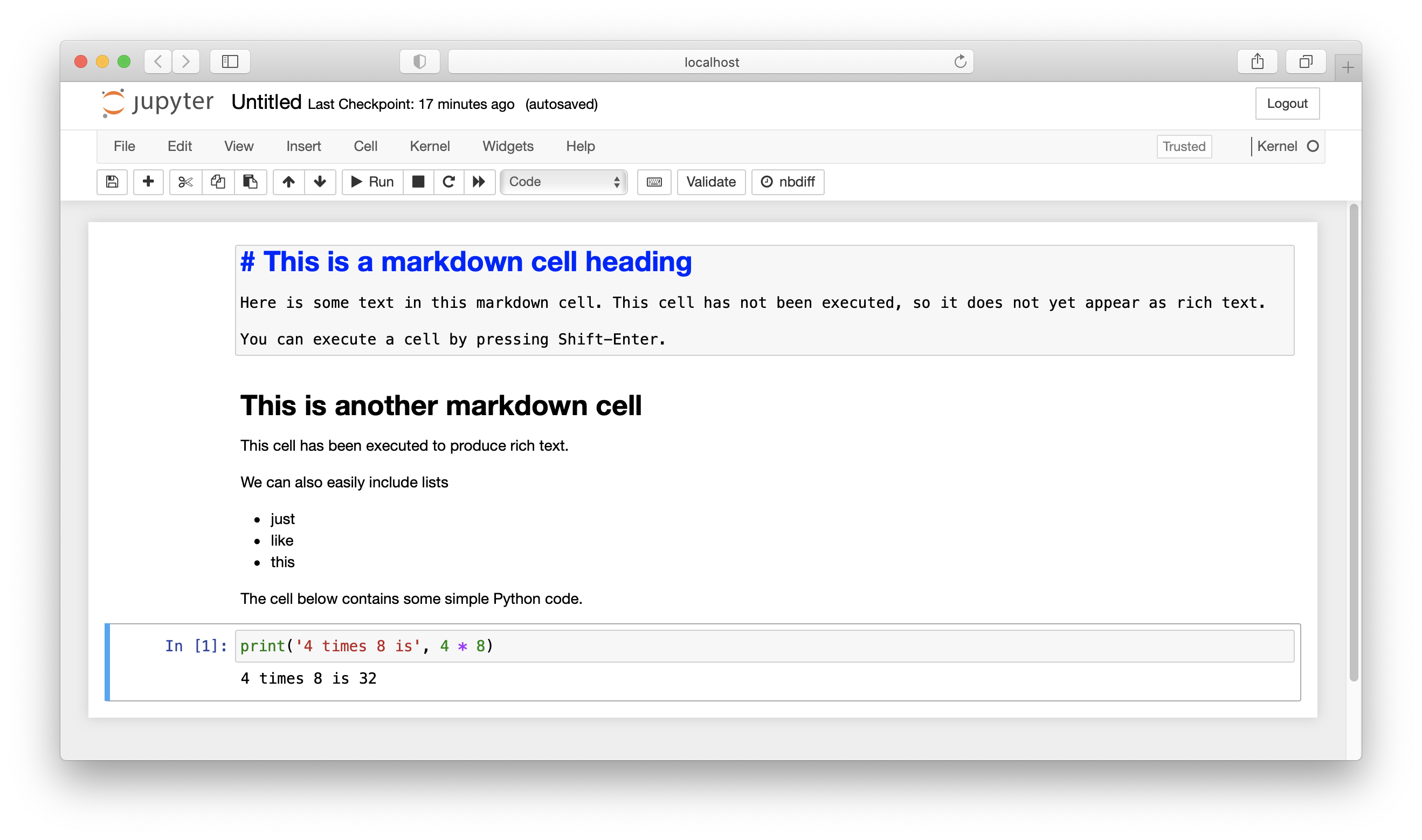 Figure 1.10. An example Jupyter Notebook.